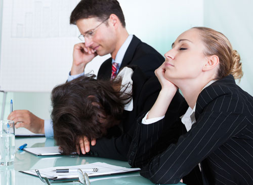 Employees Asleep in meeting